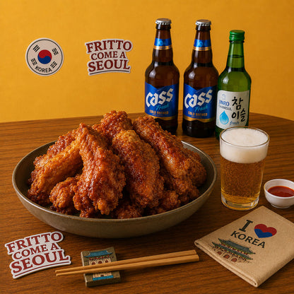 Combo Birra e Pollo Coreani