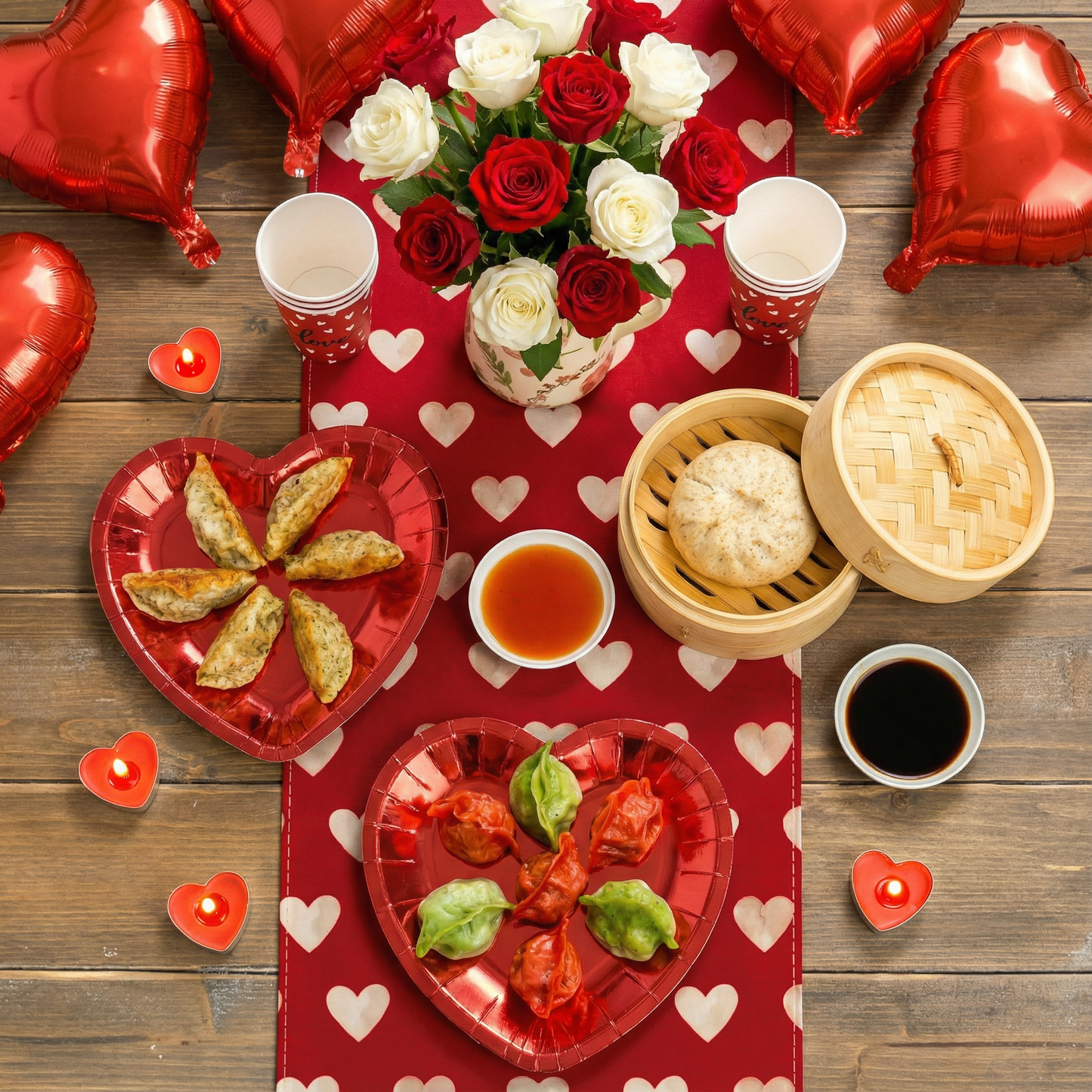 Cena di San Valentino cinese romantica