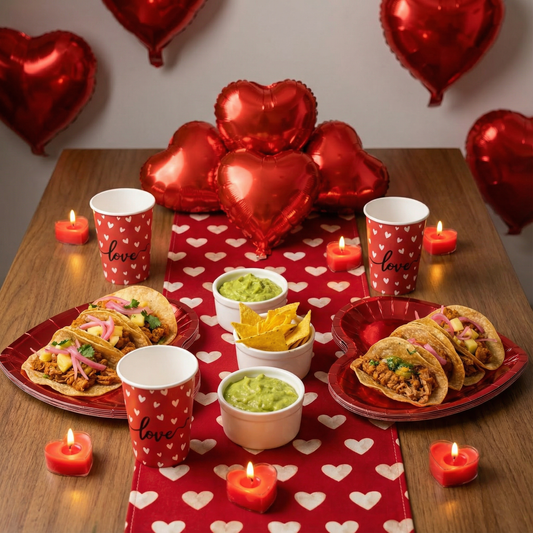 Cena di San Valentino messicana romantica